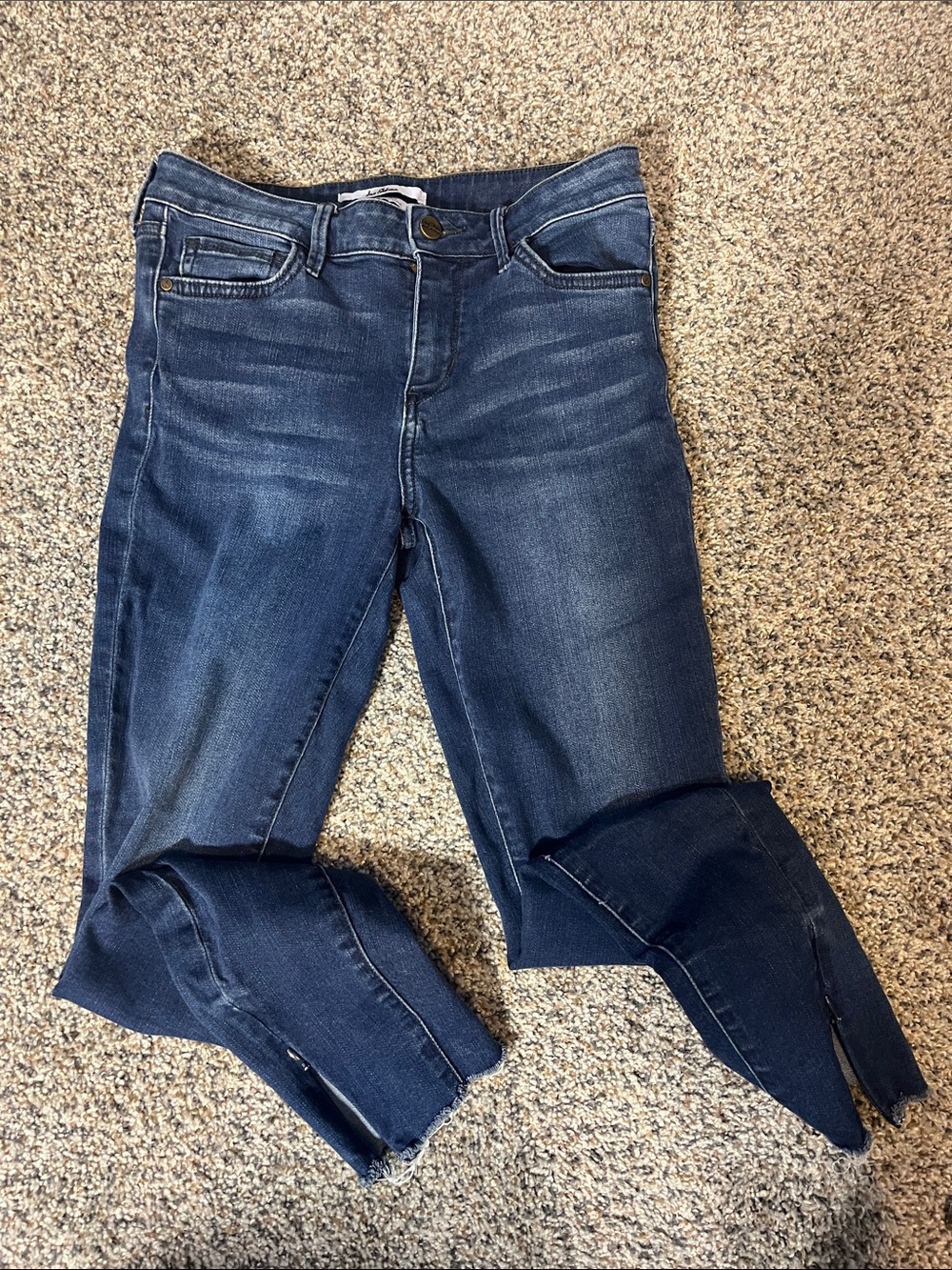 Sam Edelman “The Kitten” Dark Blue Mid-Rise Skinny Ankle Jeans, Size 27